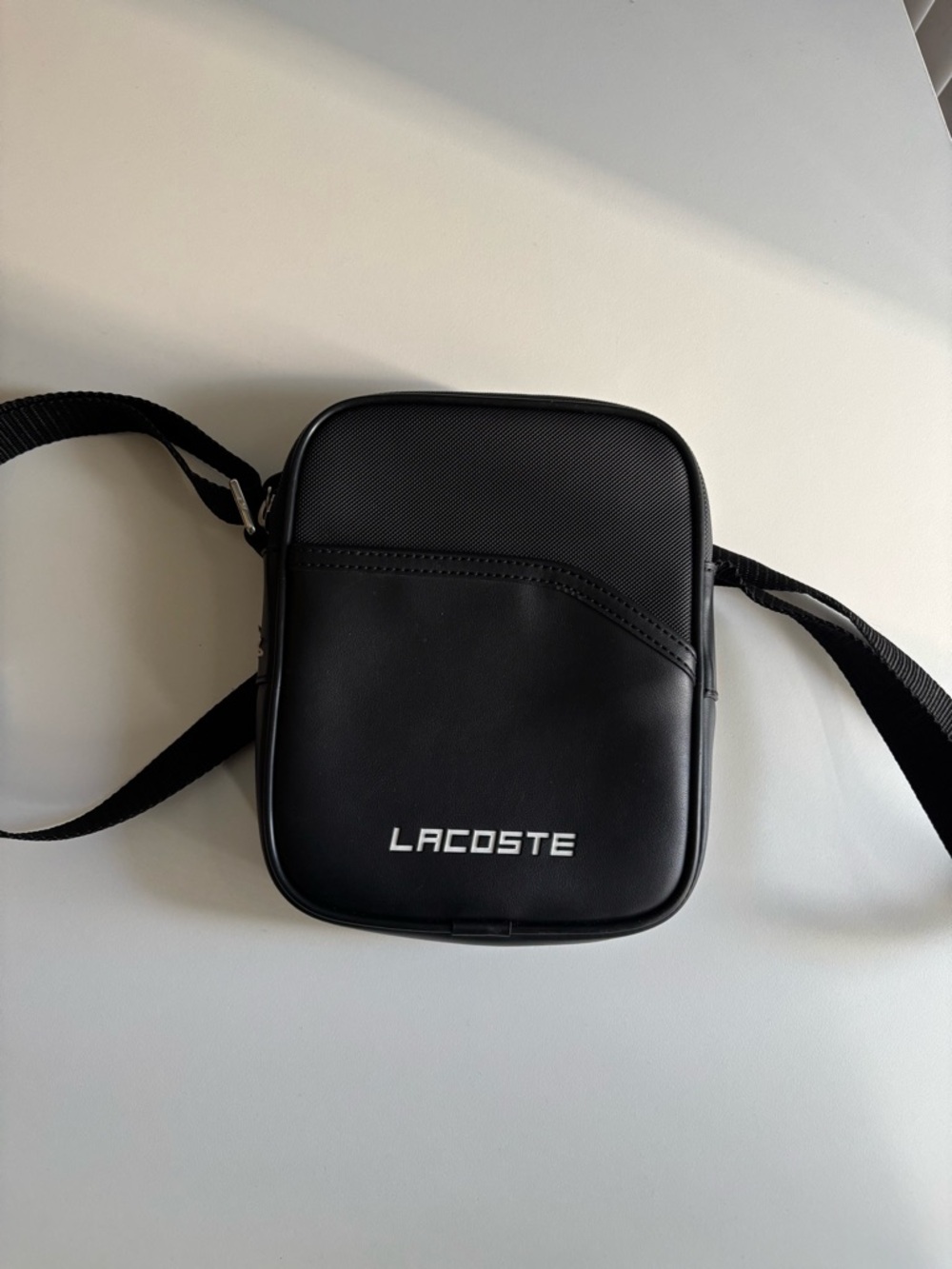 Lacoste Black Men's Compact Crossbody Bag